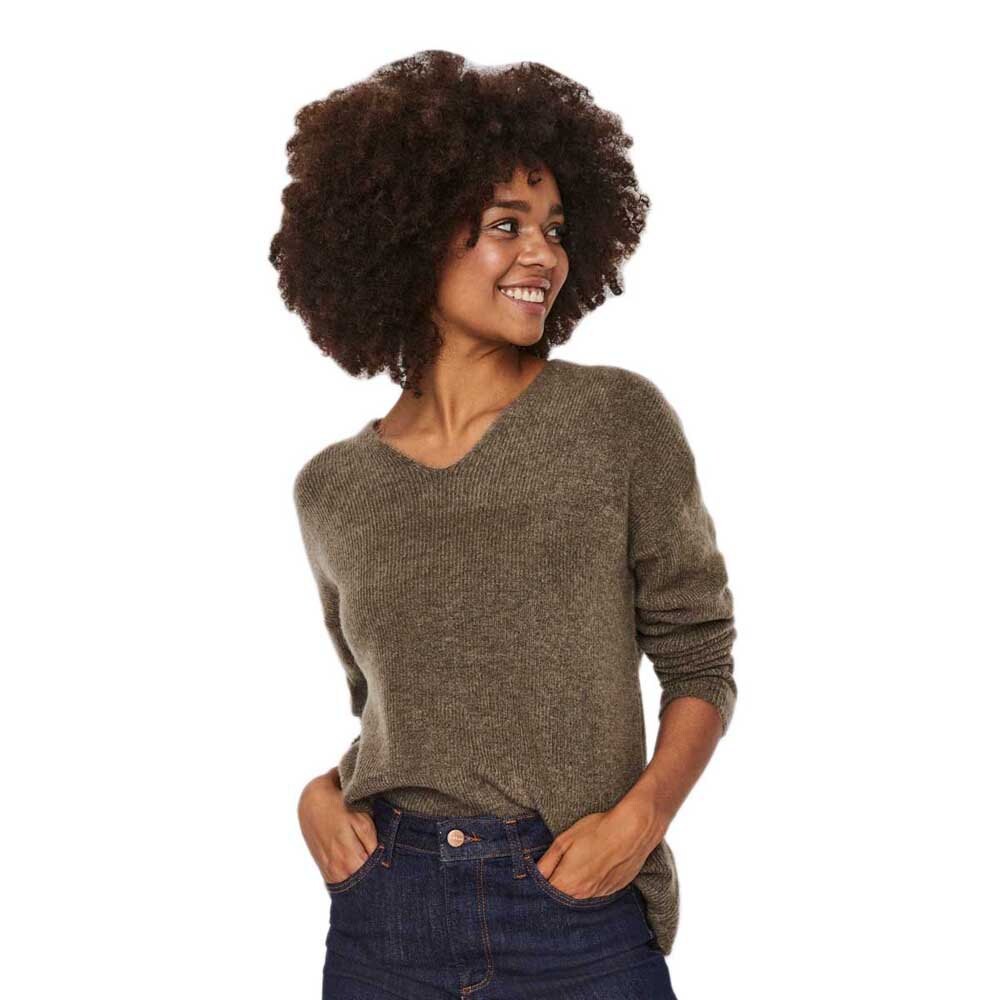 

Свитер Vero Moda Crew Lefile V-Neck, коричневый