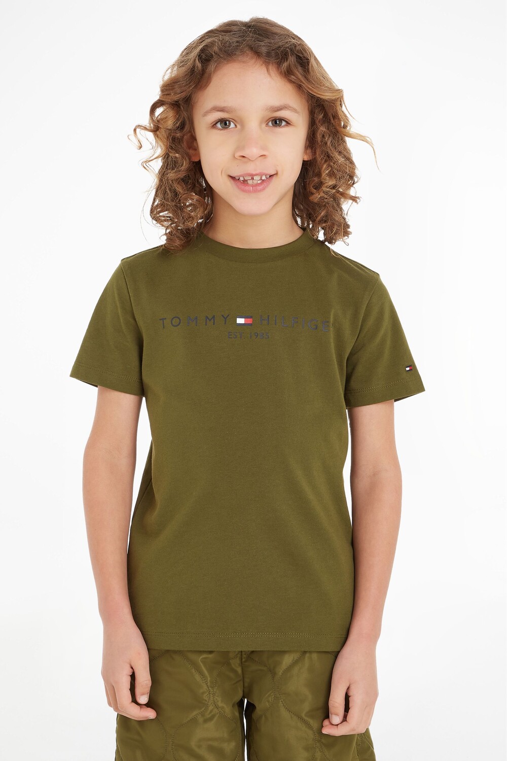 

Детская незаменимая футболка унисекс Tommy Hilfiger, зеленый