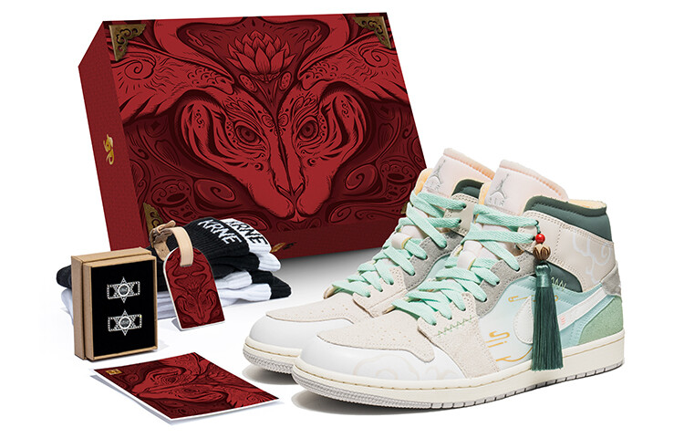 

Кроссовки Vintage Jordan Air Jordan 1, мятный/белый