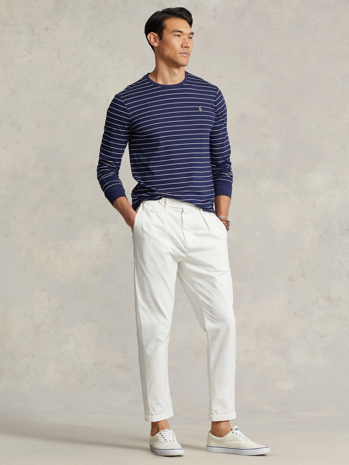 

Полосатая футболка Polo Ralph Lauren, изысканный темно-синий/белый