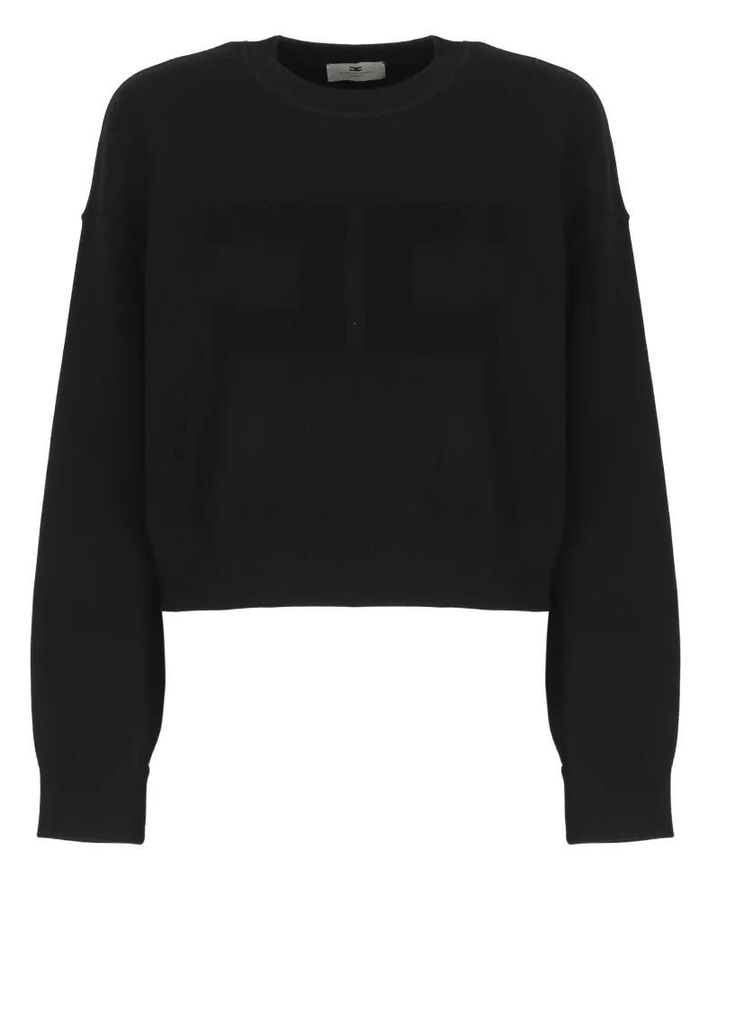 

Свитер с логотипом Elisabetta Franchi, черный