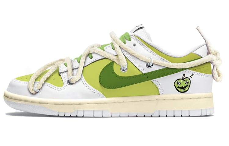 

Кроссовки Nike Dunk Skateboarding Shoes Women's Low-top Beige/Green, зеленый