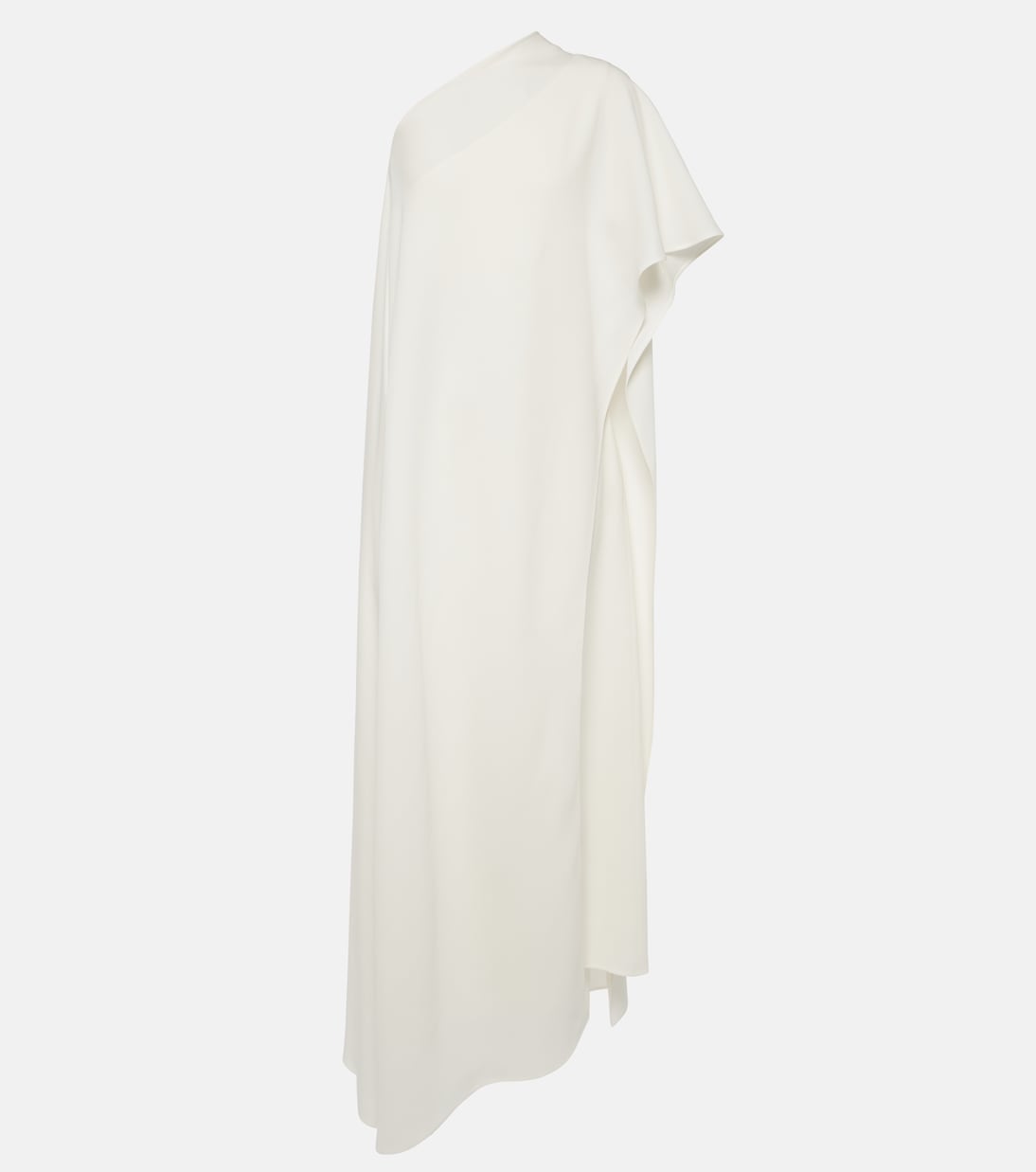 Асимметричное шелковое платье миди с накидкой и накидкой Valentino, белый
