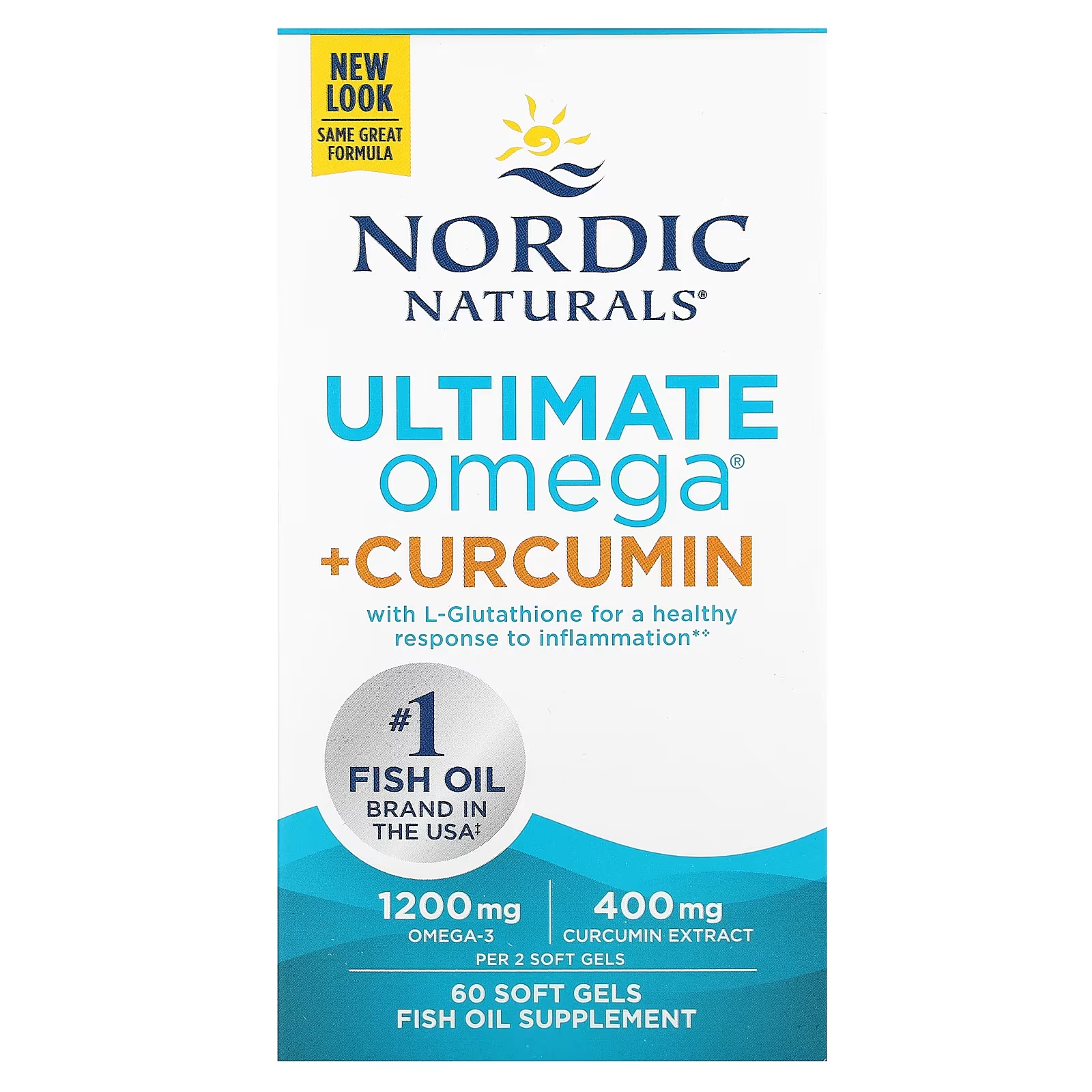 Nordic Naturals Ultimate Omega + куркумин 60 мягких таблеток nordic naturals omega memory с куркумином 500 мг 60 мягких таблеток