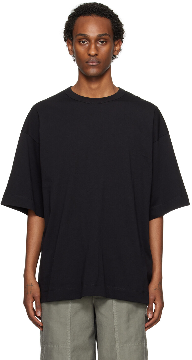 

Черная футболка оверсайз Dries Van Noten, цвет Black