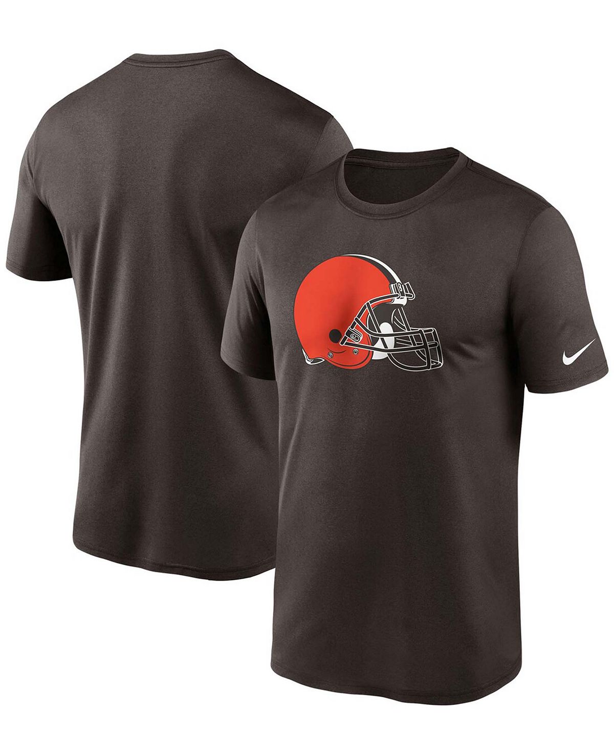 Мужская коричневая футболка с логотипом Big and Tall Cleveland Browns Essential Legend Performance Nike
