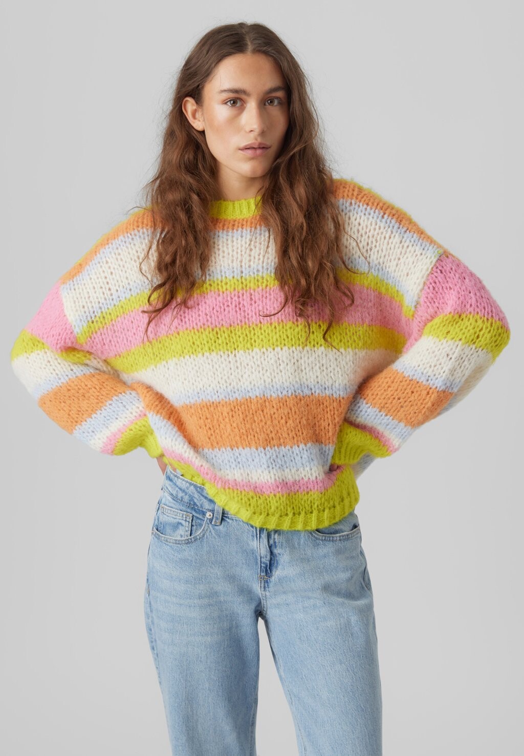 

Свитшот Vero Moda ВМЛАНИ, цвет tangerine/skyway/birch/sachet pink