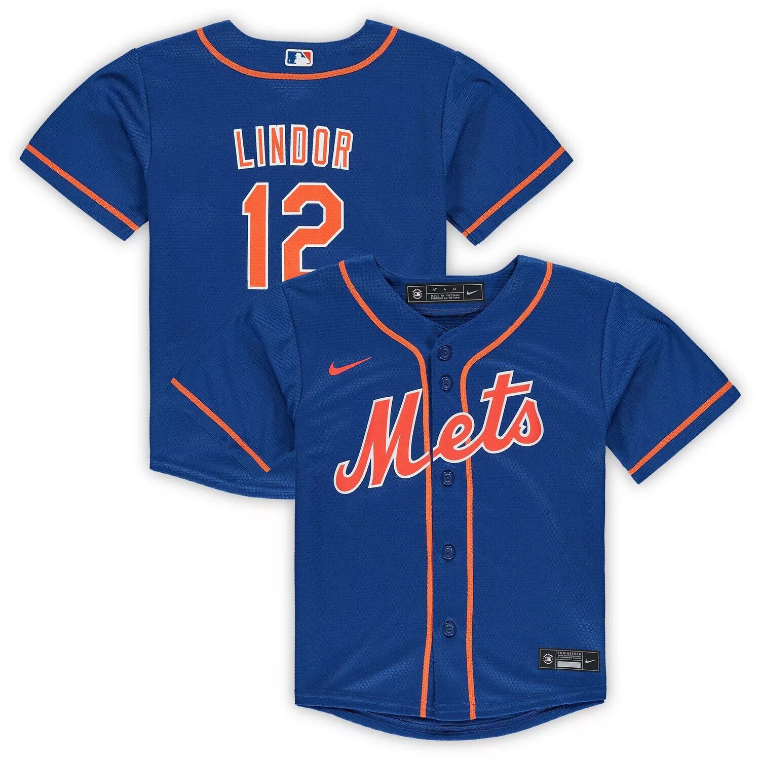 

Джерси Nike Francisco Lindor Royal New York Mets для малышей, альтернативная реплика Nike