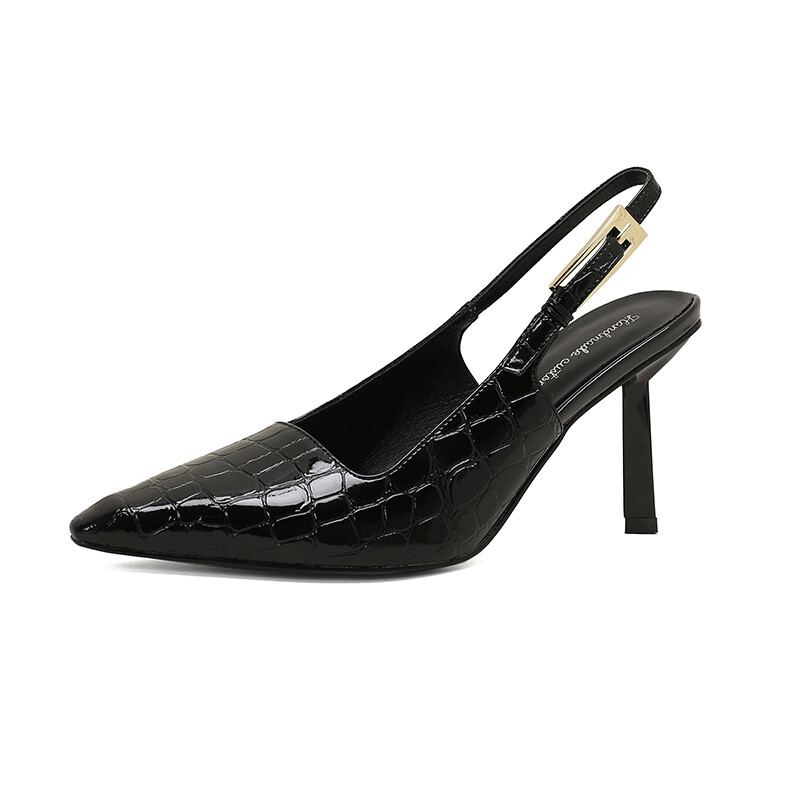 

Туфли женские на высоком каблуке Amazing Cure, цвет Black crocodile print