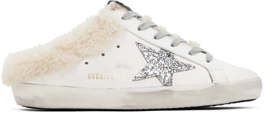 

Эксклюзивные белые кроссовки SSENSE Super-Star Sabot Golden Goose, Белый, Эксклюзивные белые кроссовки SSENSE Super-Star Sabot Golden Goose