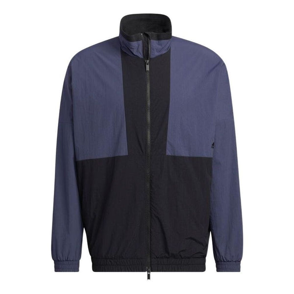 Куртка adidas Colorblock Alphabet Printing Woven Long Sleeves Jacket Unisex Navy Blue, синий