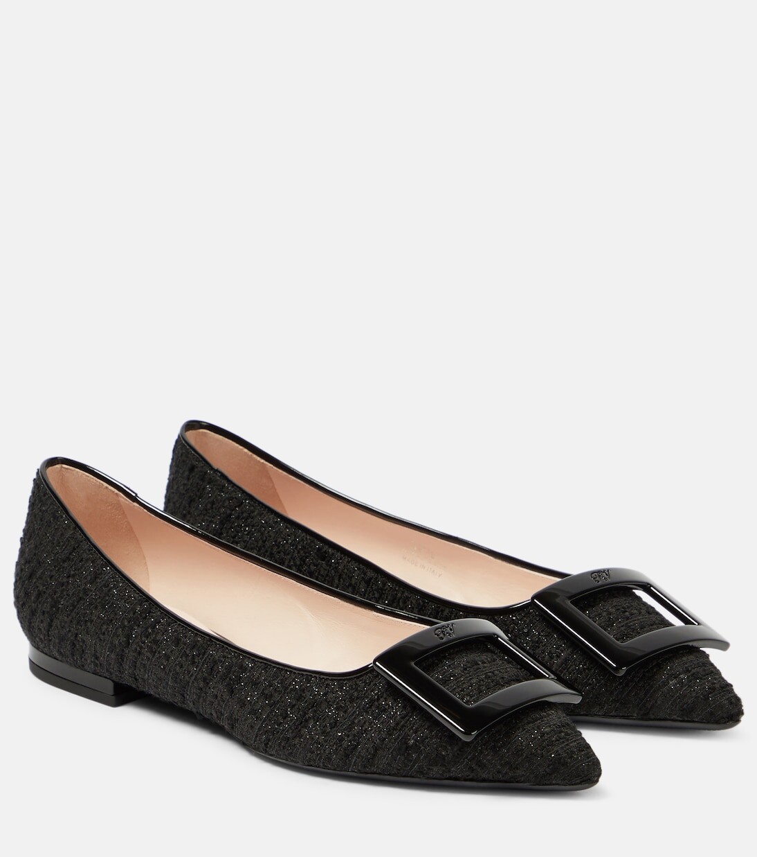 

Твидовые балетки gommetine Roger Vivier, черный