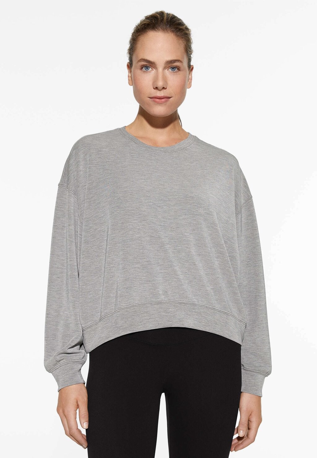 

Толстовка CROP SOFT TOUCH OYSHO, цвет grey