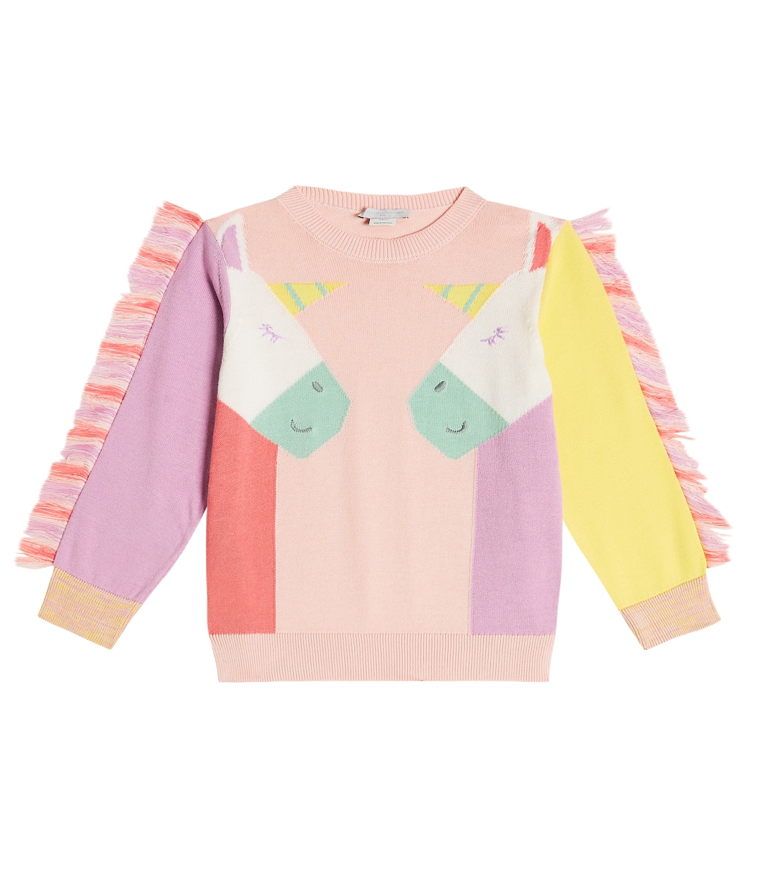 

Хлопковая толстовка с вышивкой Stella McCartney Kids, разноцветный