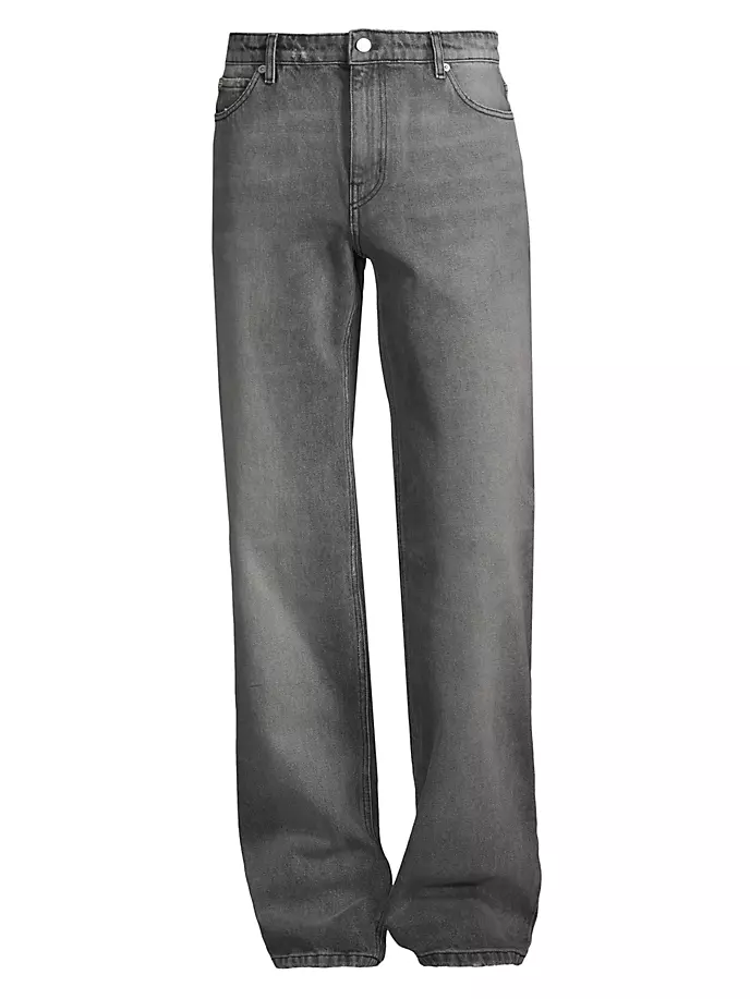 Свободные джинсы прямого кроя Courreges, серый