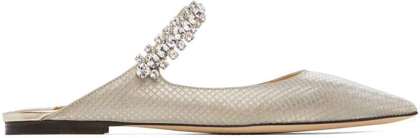 

Серебряные мюли на плоской подошве Bing Jimmy Choo