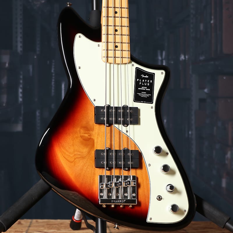 цена Басс гитара Fender Player Plus Active Meteora Bass with Maple Fingerboard in 3-Color Sunburst