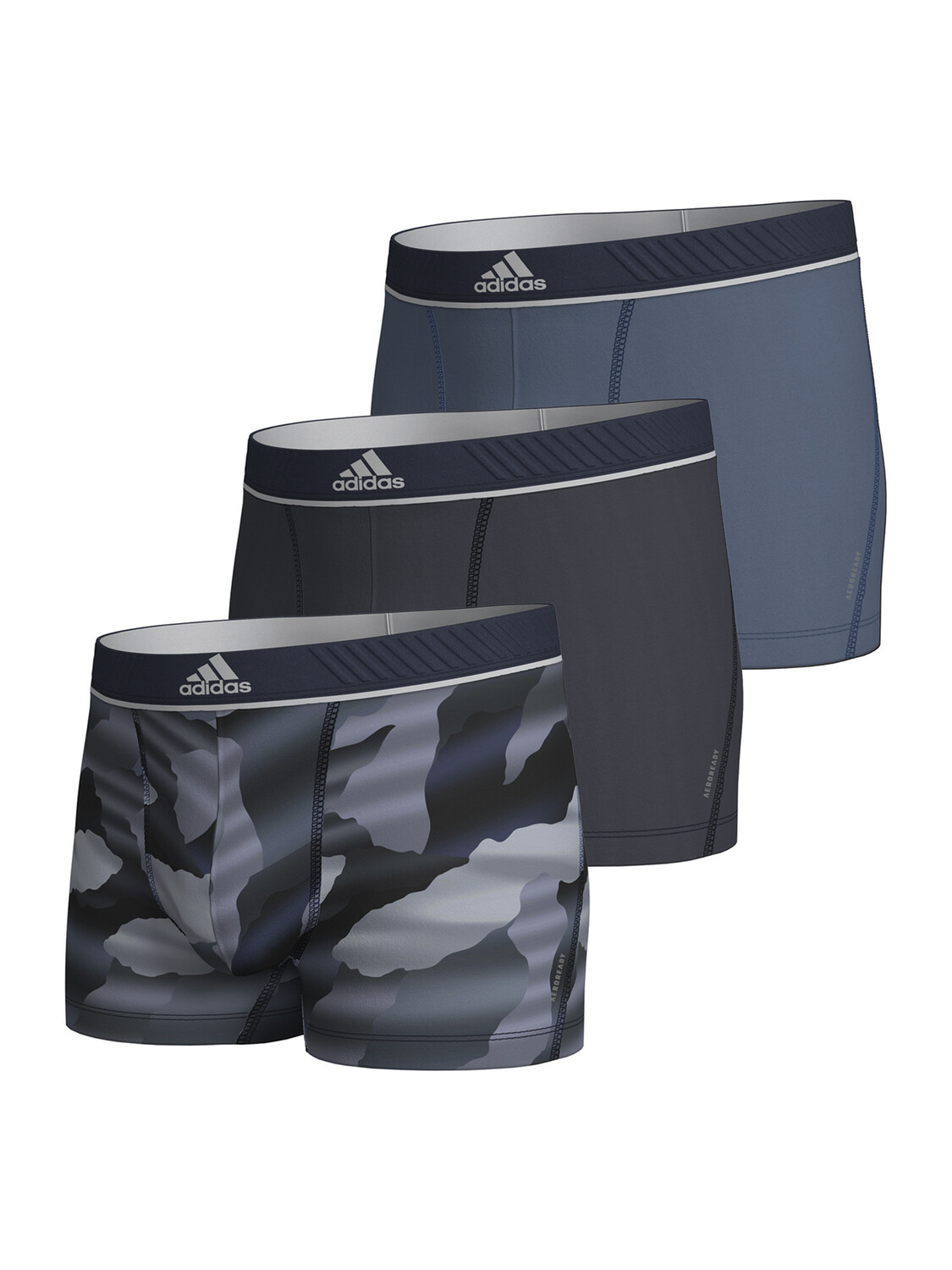 Боксеры adidas Trunk Aeroready, цвет schwarz, blau, grau трусики hali 3 pack ellesse цвет schwarz grau blau