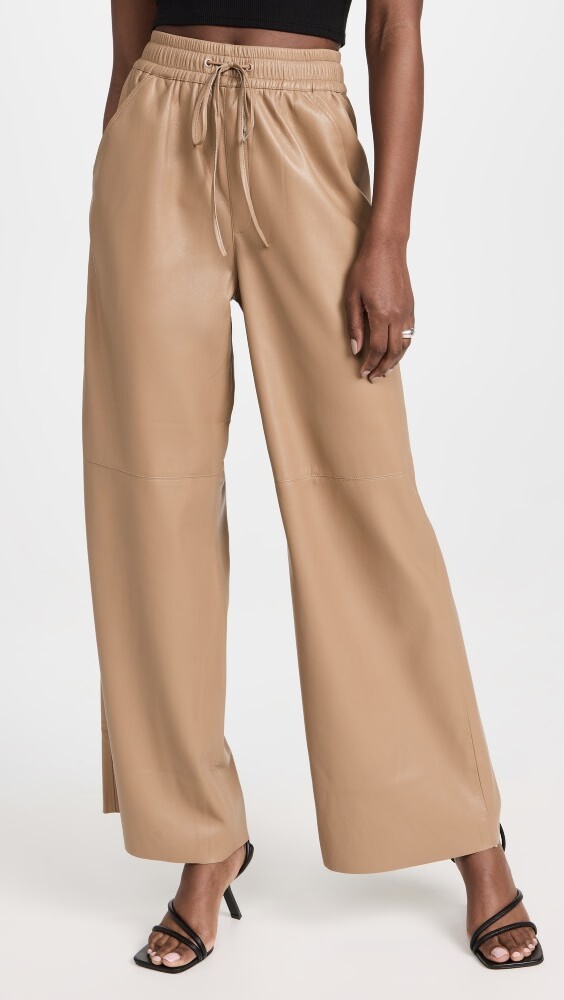 

Брюки Good American Leather Wide Leg