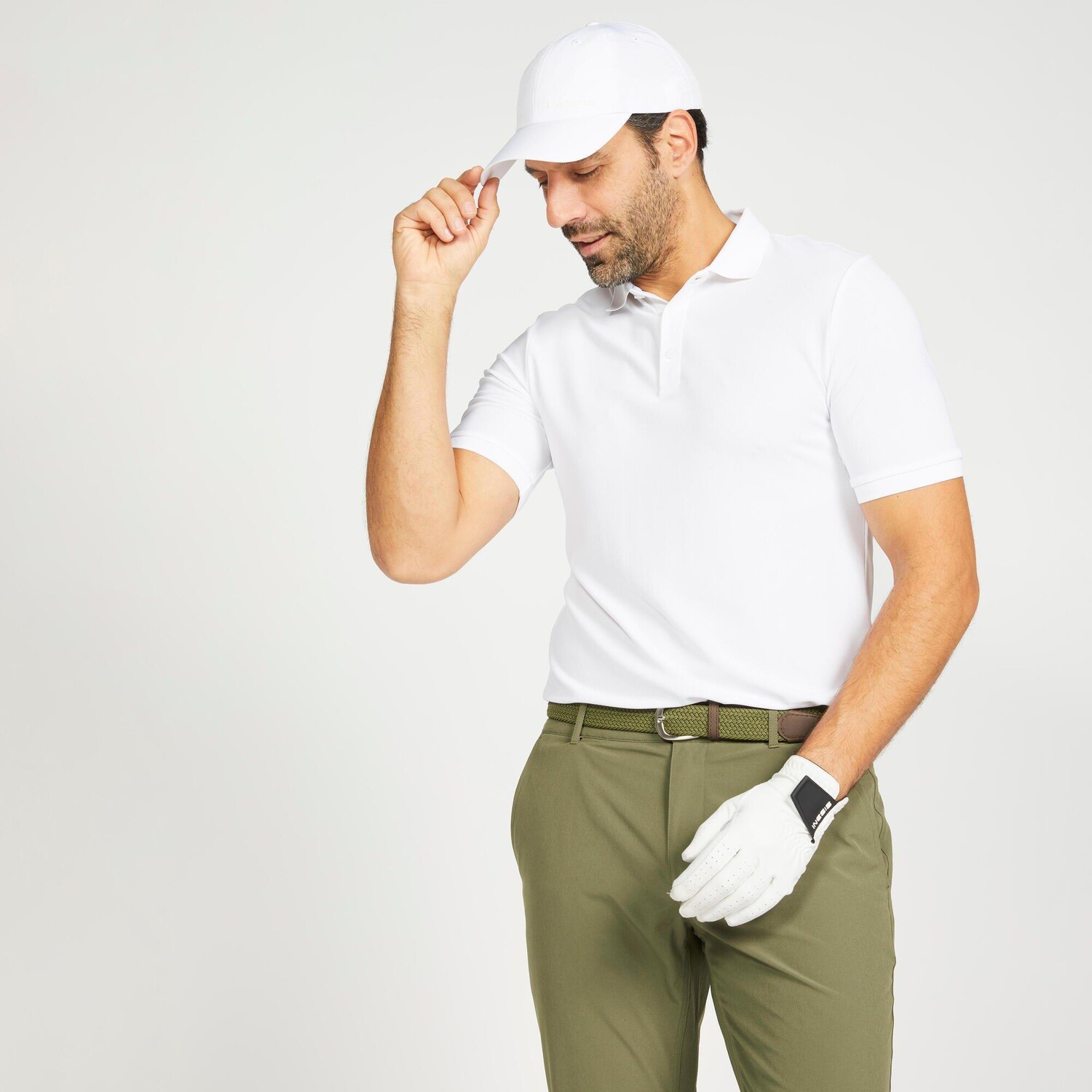 

Рубашка-поло с короткими рукавами Decathlon Golf Ww500 Inesis, белый