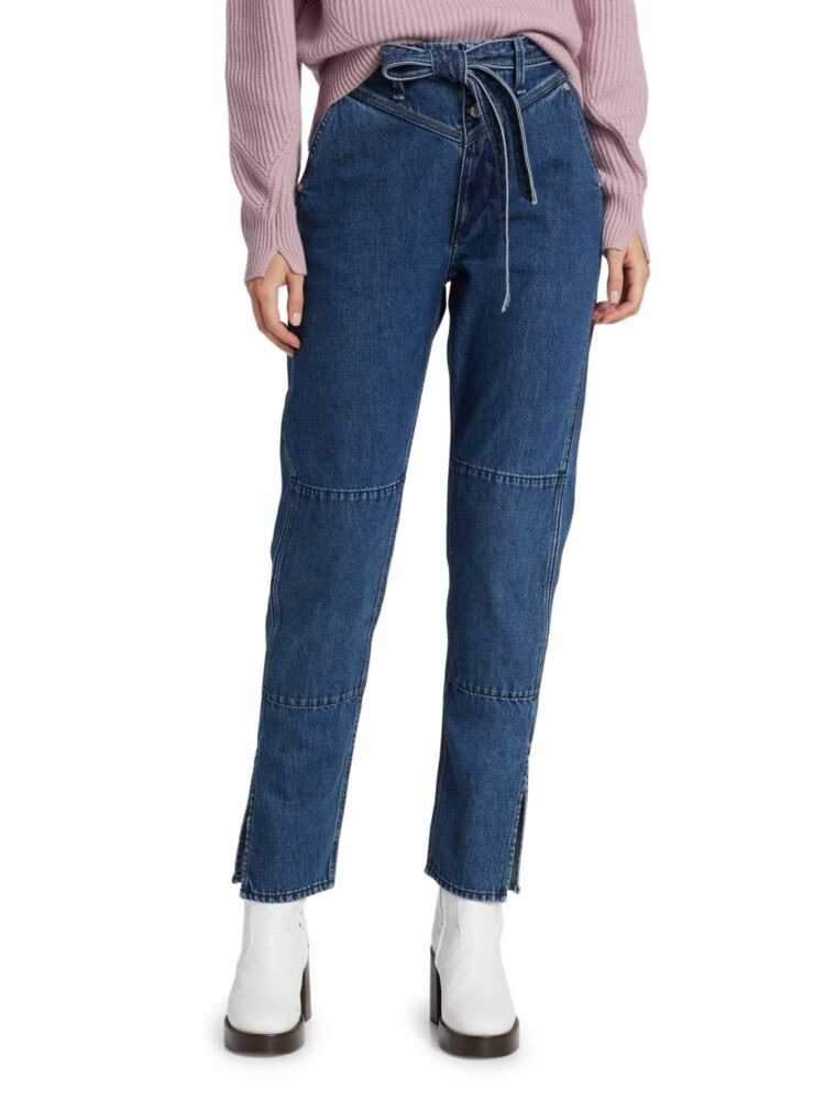 

Зауженные джинсы Mia с высокой посадкой и поясом Rag & Bone, цвет Clean Vince