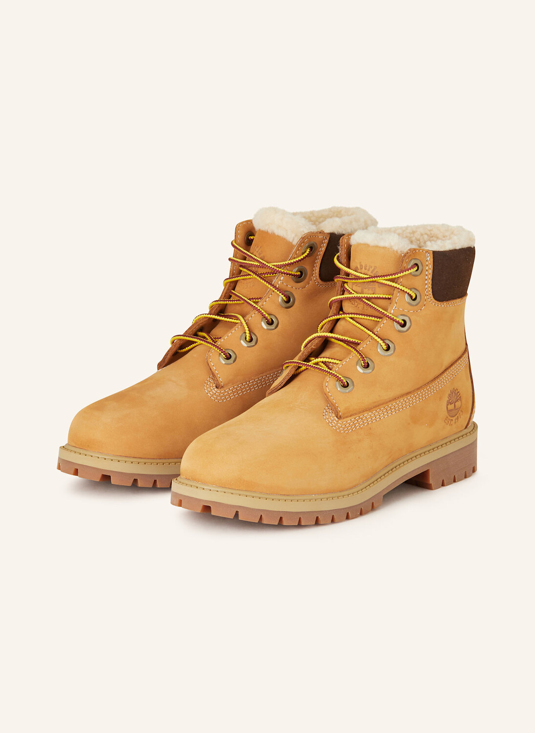 

Сапоги на шнуровке 6 дюймов премиум Timberland, желтый