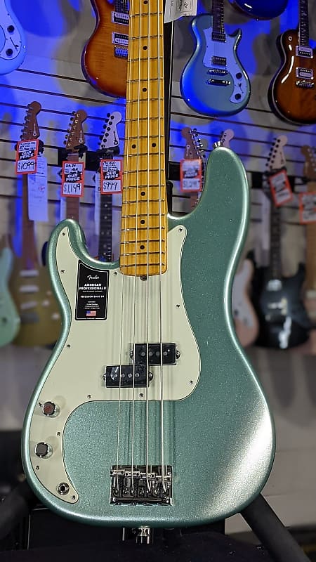 Басс гитара Fender American Professional II Precision Bass Left-Handed Mystic Seafoam w/Case 106