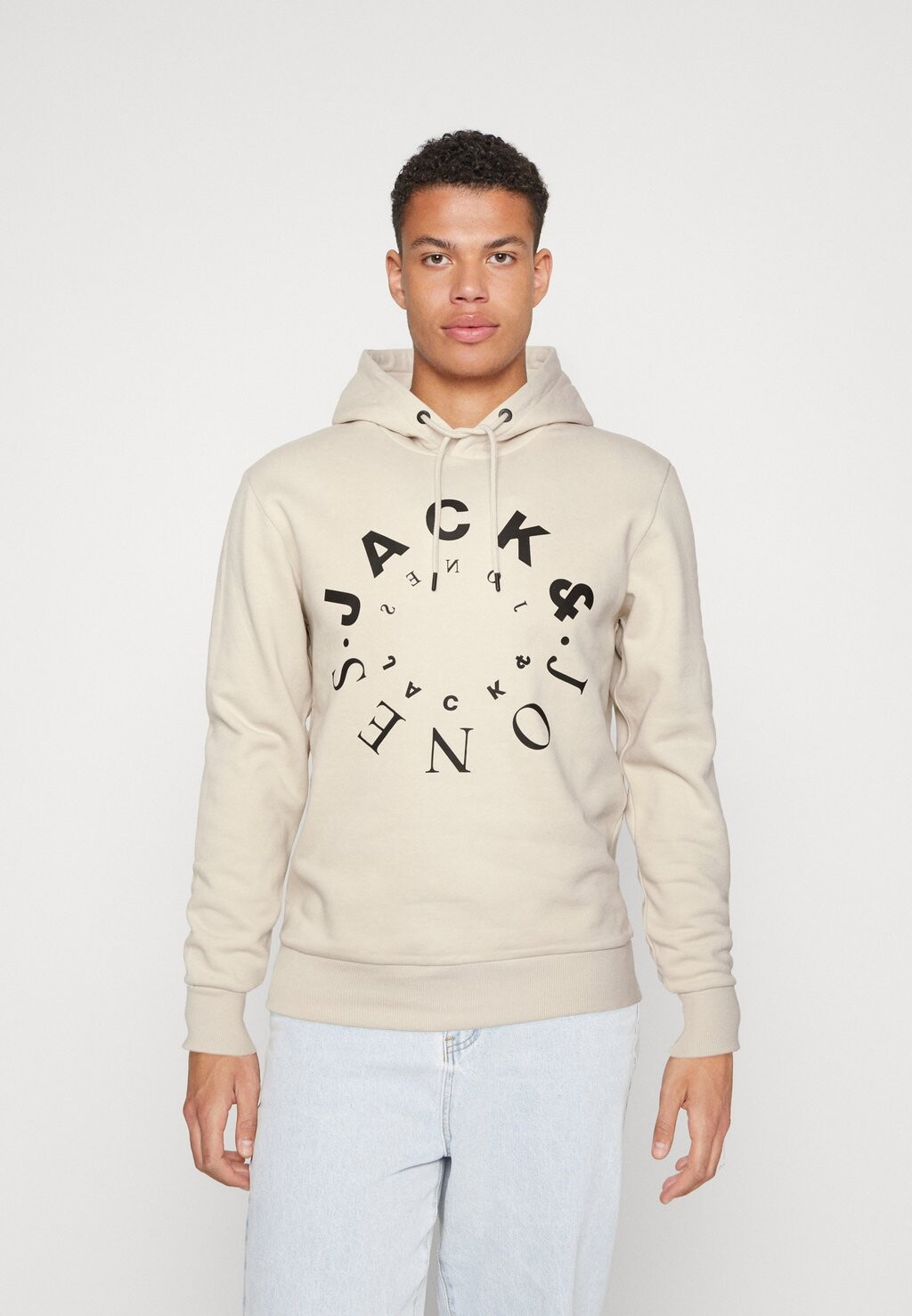 

Толстовка Jack & Jones Jjwarrior Hood 2 Pack, лунный луч / темно-синий блейзер, Черный