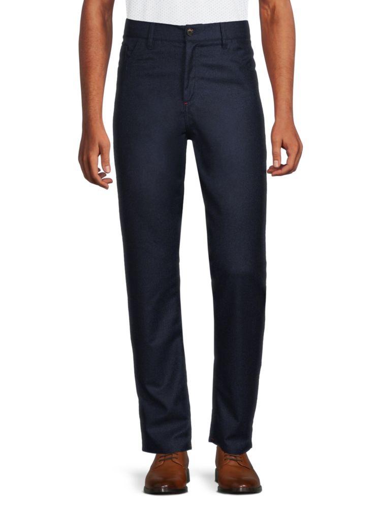 Узкие шерстяные классические брюки из фланели Isaia, темно-синий брюки шерстяные классические 46 размер
