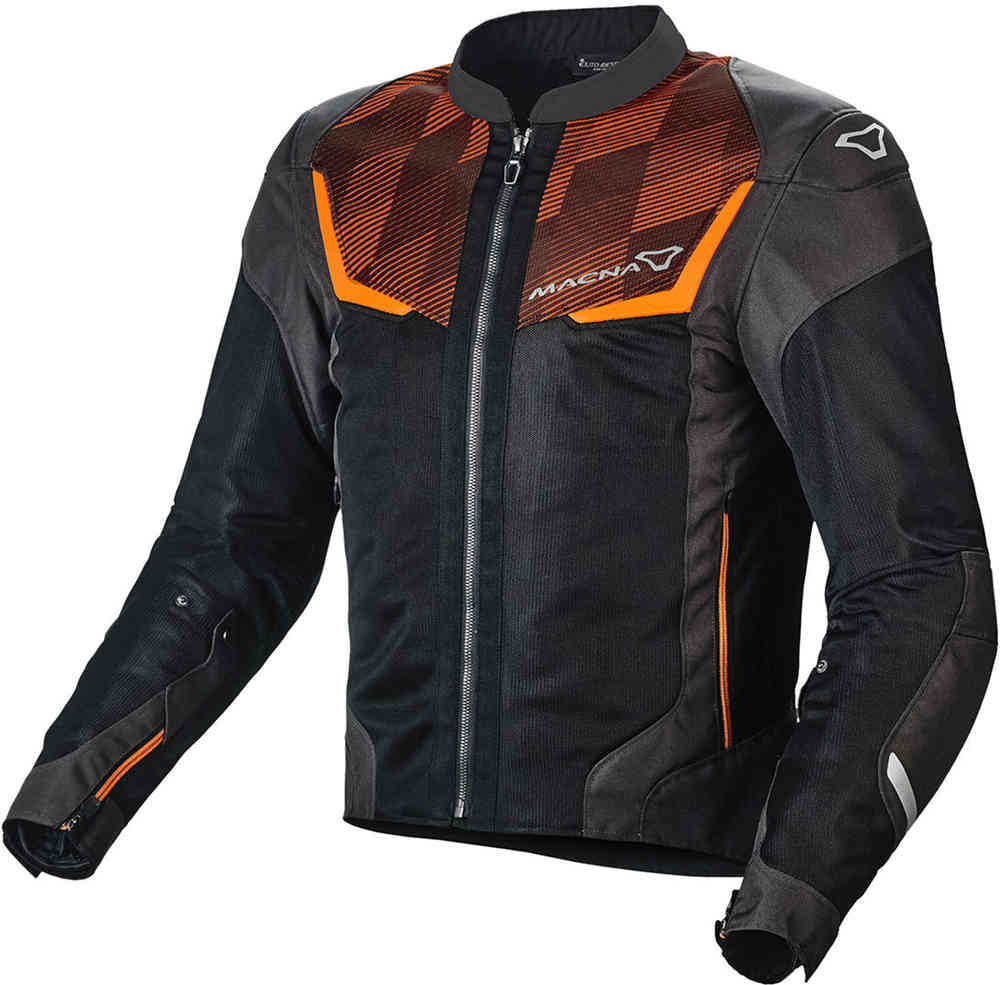 Мотоциклетная текстильная куртка Orcano Macna, черный/оранжевый жилет мужской тактический летняя безрукавка фотографа много карманов сетчатая рабочая куртка без рукавов