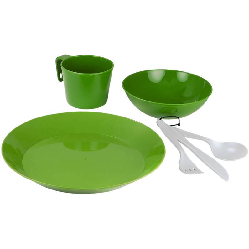 походная посуда Каскадный столовый набор на 1 персону GSI, зеленый