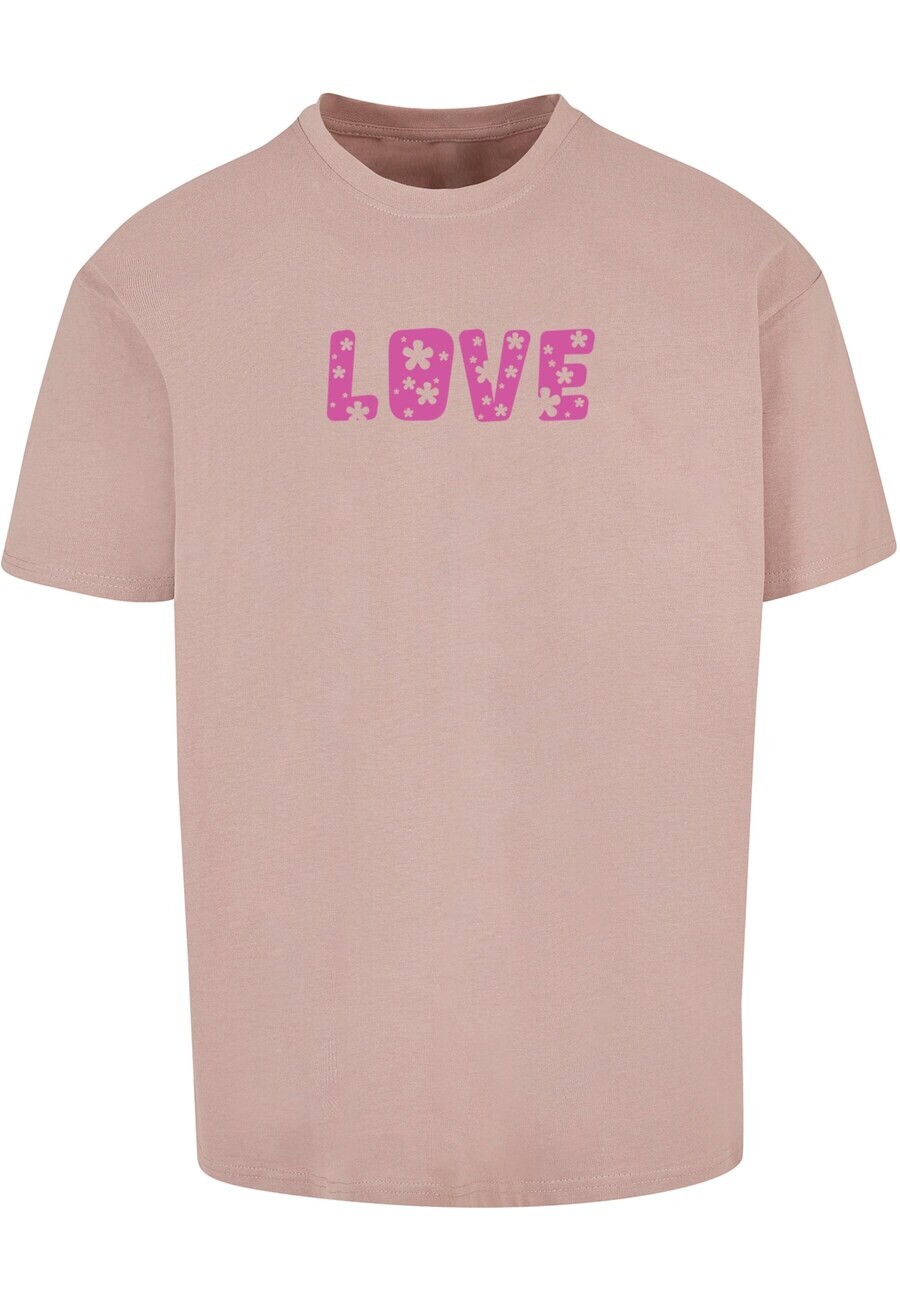 

Футболка Merchcode Valentines Day - Flowers Love, цвет Pink/Light pink