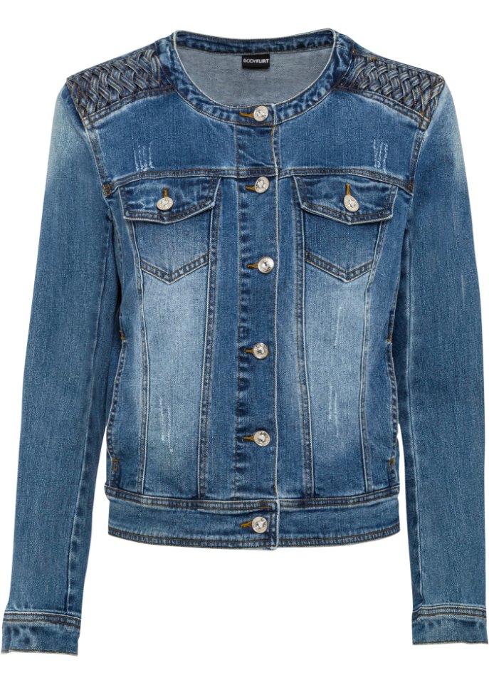 Джинсовая куртка Bodyflirt, синий джинсовая куртка mango vicky размер 38 синий
