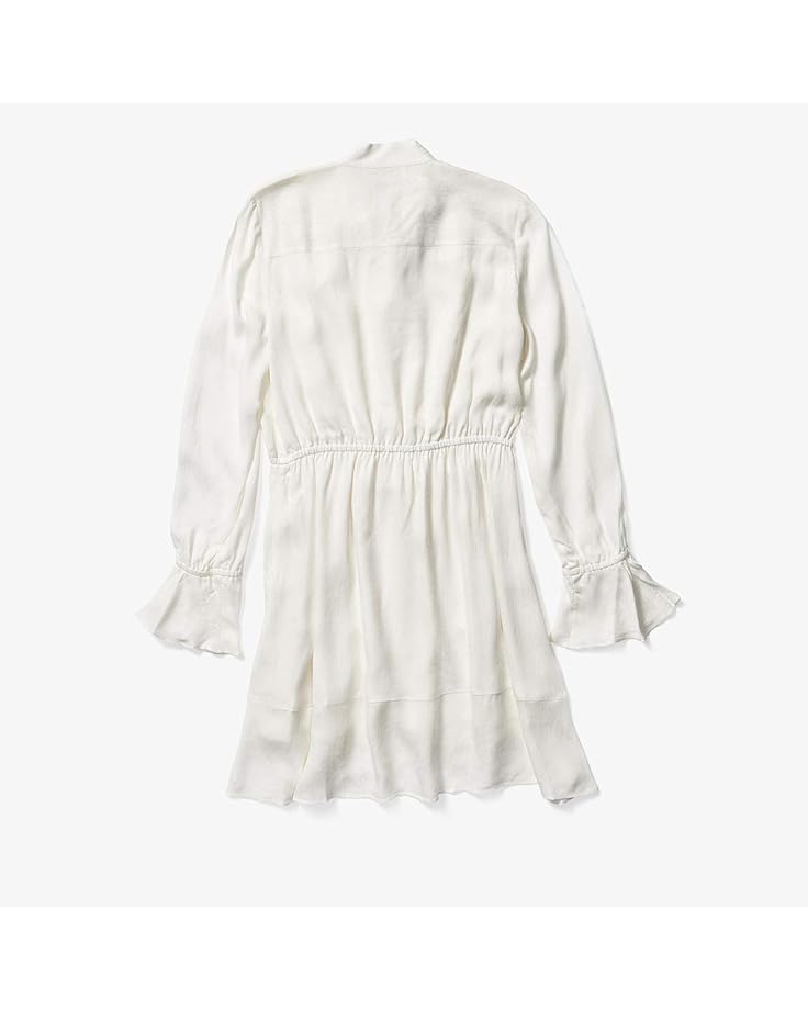 Платье Derek Lam 10 Crosby Long Sleeve Ruffle Hem Dress w/ Button Detail, цвет Bone
