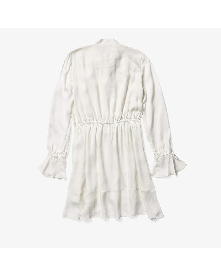 

Платье Derek Lam 10 Crosby Long Sleeve Ruffle Hem Dress w/ Button Detail, цвет Bone