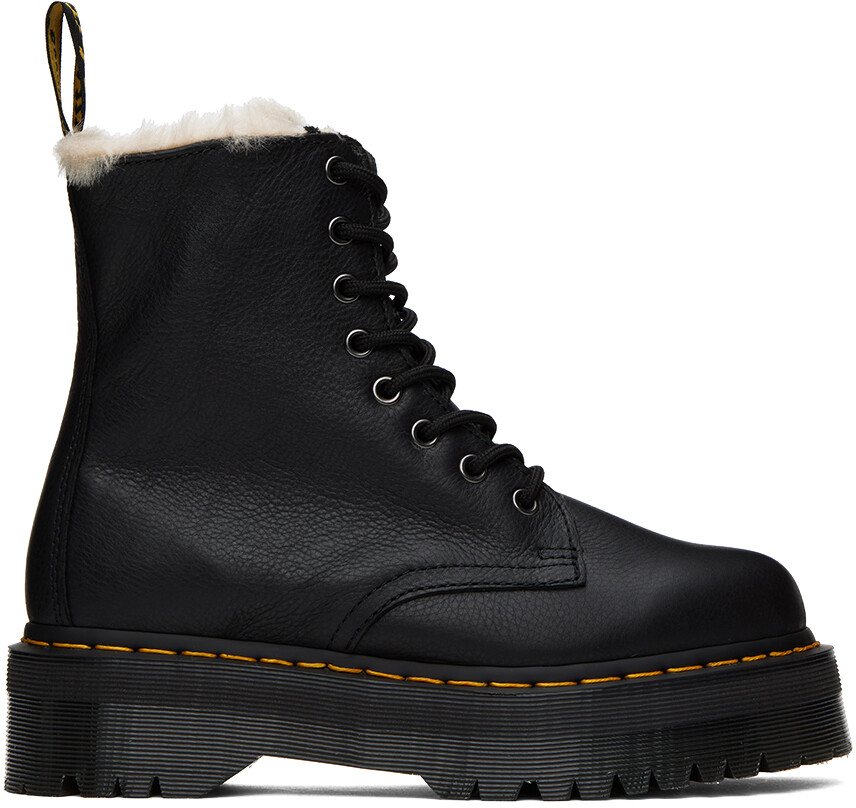

Черные нефритовые ботинки Dr. Martens, Черный