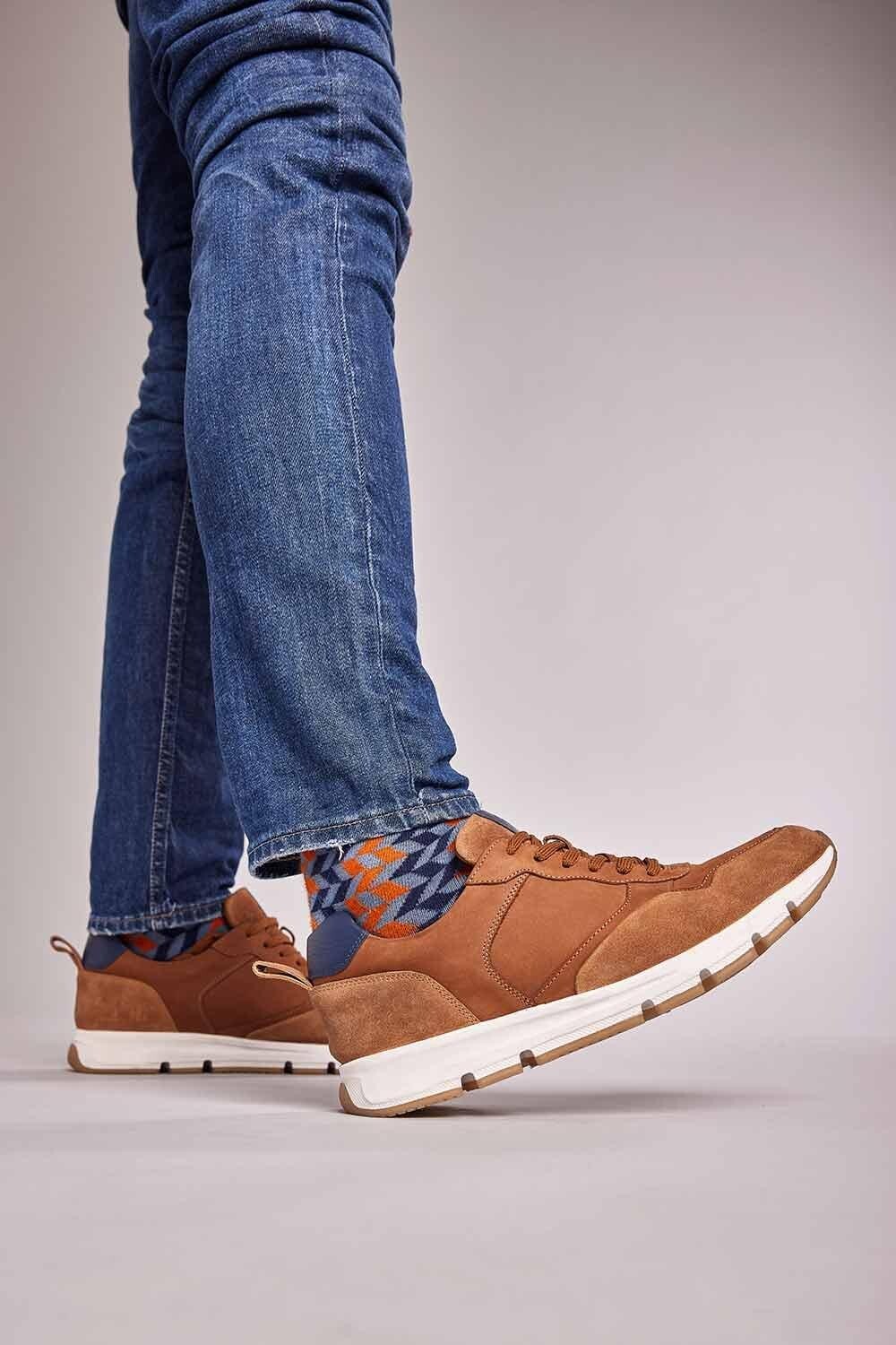 Кроссовки 'Winger' Nubuck And Suede Trainers Moshulu, коричневый цена и фото