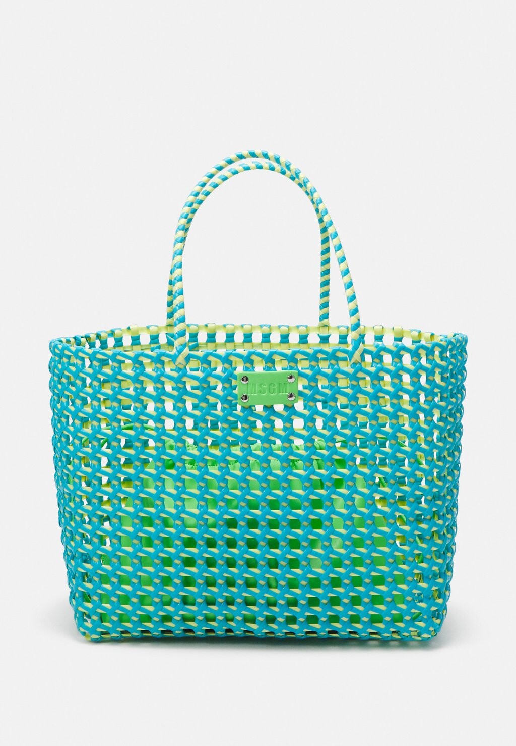 

Сумка для покупок Medium Basket MSGM, цвет light blue/yellow
