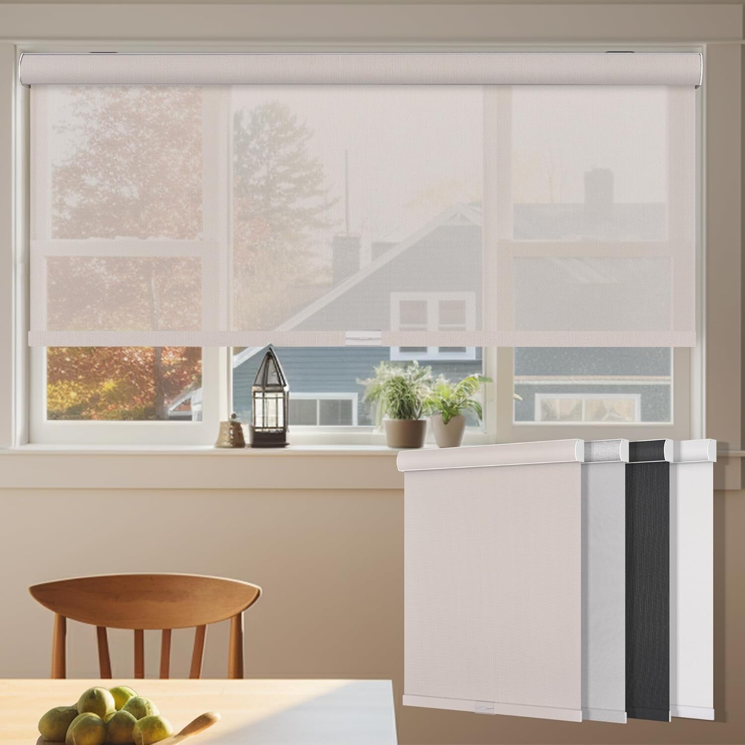 

Роликовые шторы с фильтрацией света Valance Room, бежевый