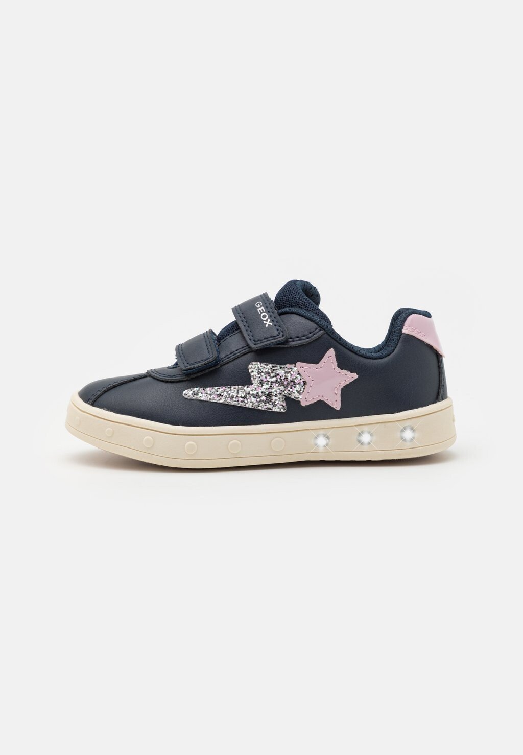 

Низкие кроссовки Skylin Girl Lights Geox, цвет navy/pink