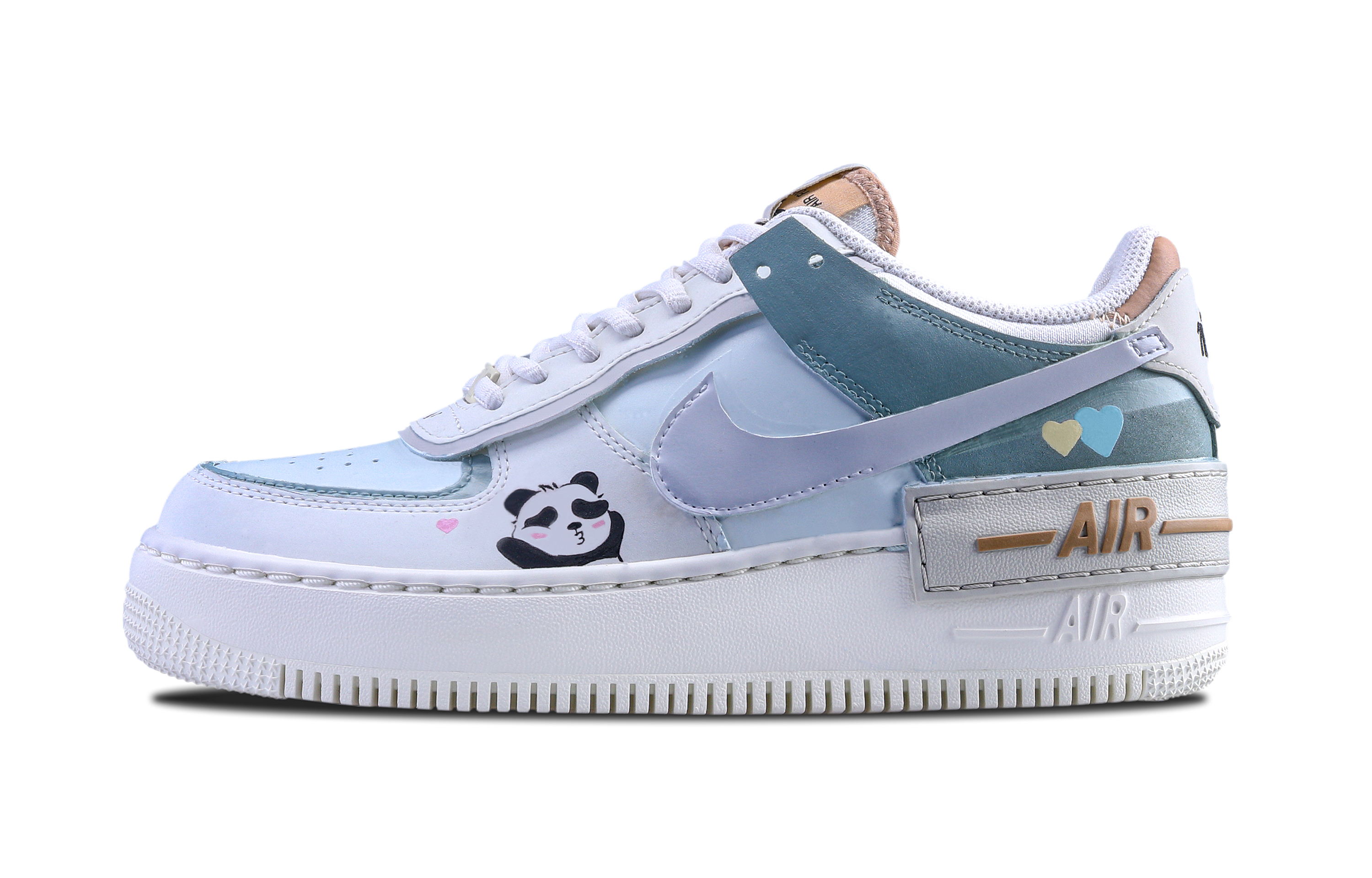 

Кроссовки Nike Air Force 1 Skateboarding Shoes Women's Low-top White, голубой