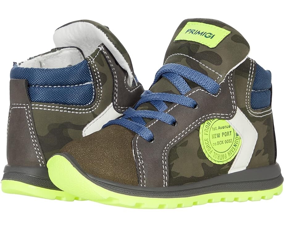 

Кроссовки Primigi 83544, цвет Green/Camo/Blue