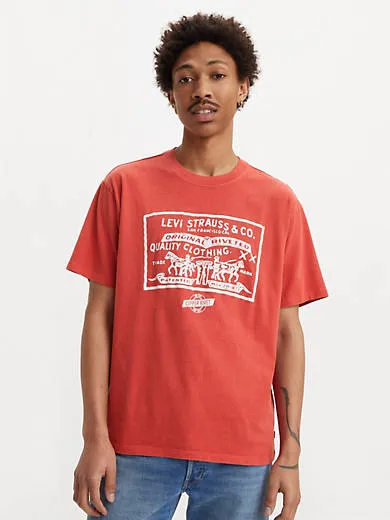 

Футболка с графичным принтом в винтажном стиле Levi's, цвет Baked Apple - Red