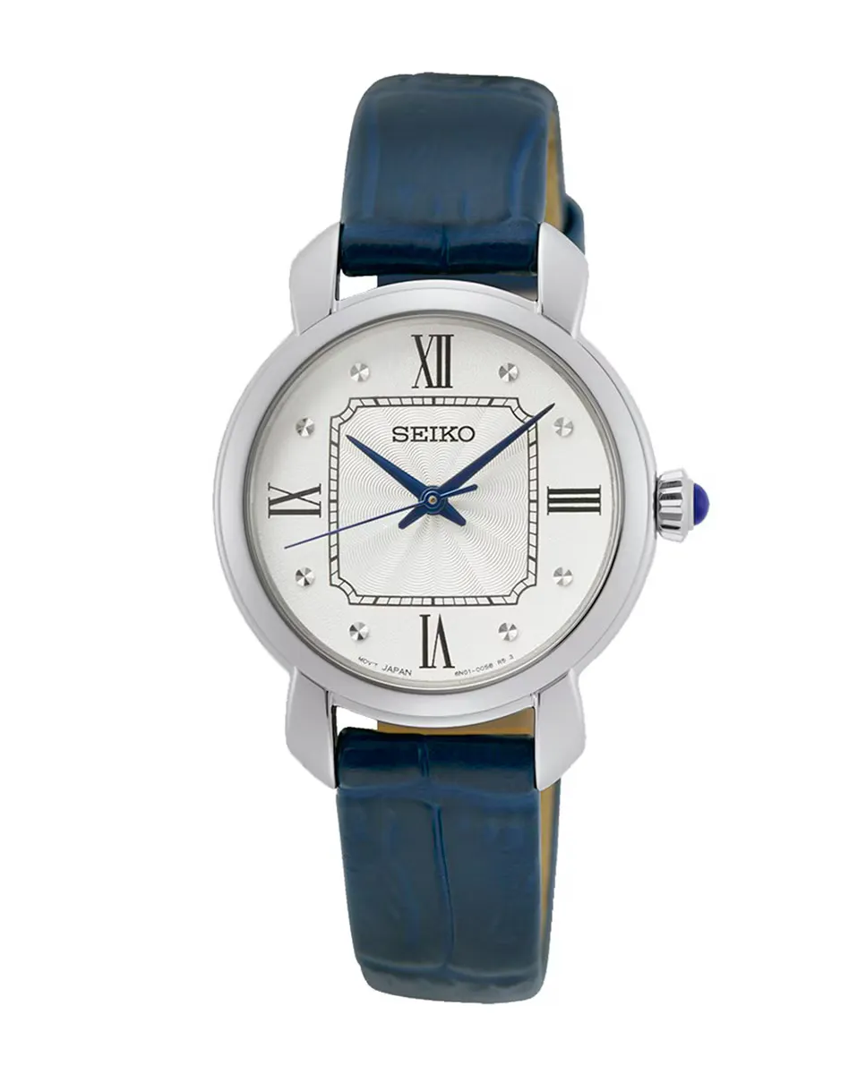 

Женские кожаные женские часы SUR497P2 с синим ремешком Seiko, синий