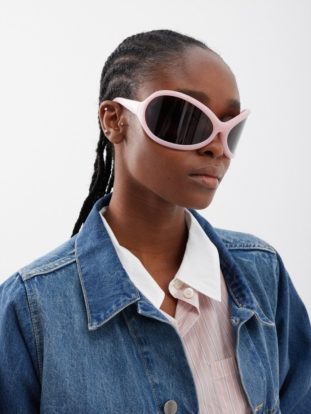 

Солнцезащитные очки arcturus из ацетата с оберткой Acne Studios, розовый