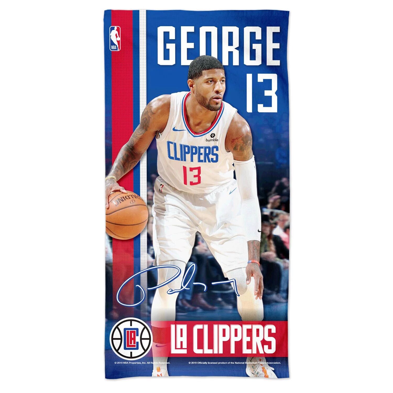 

Пляжное полотенце Spectra WinCraft Paul George LA Clippers 30 x 60 дюймов