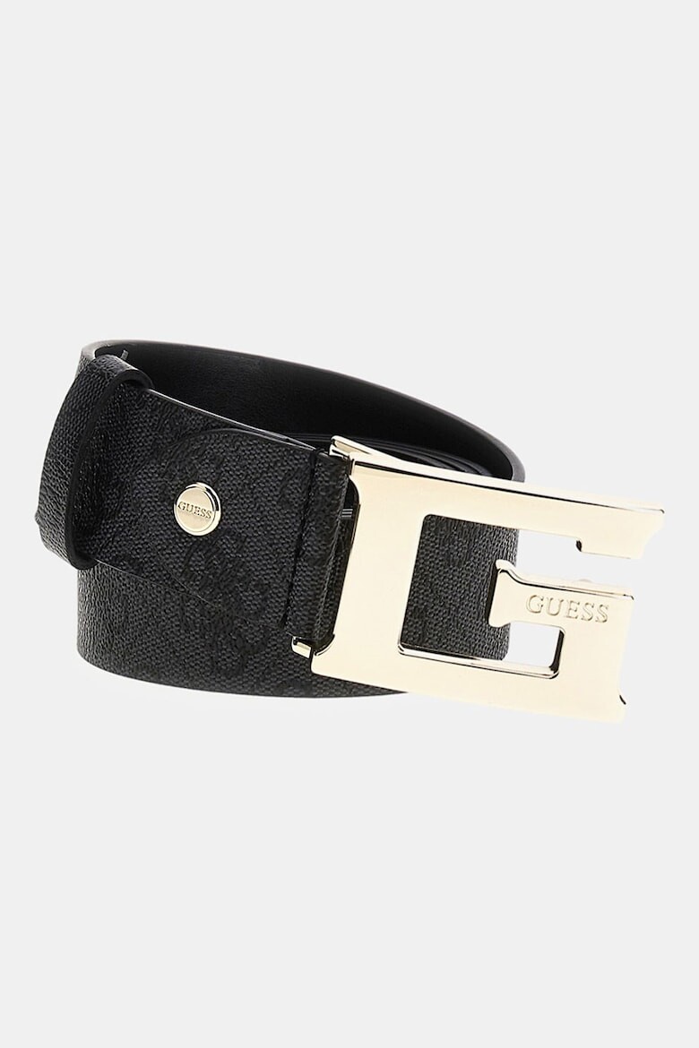 

Ремень Meridian из экокожи с логотипом Guess, черный