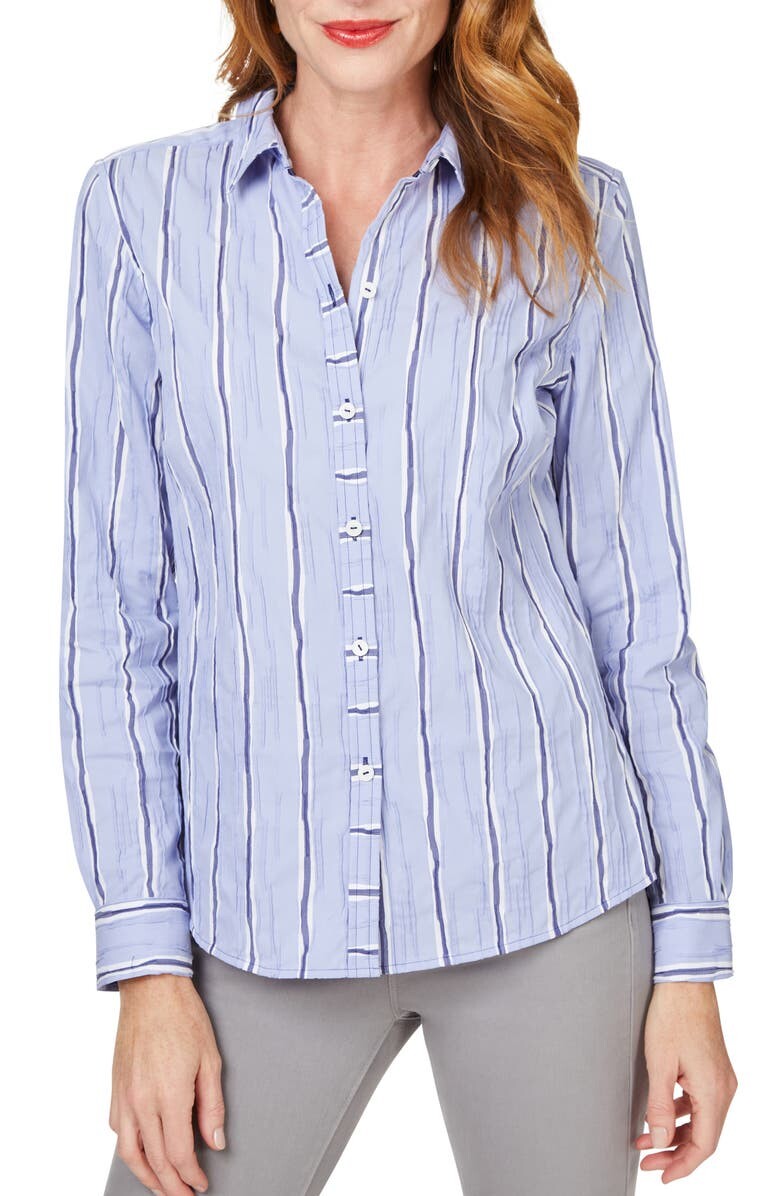 

Рубашка на пуговицах Hampton Stripe Non-Iron FOXCROFT