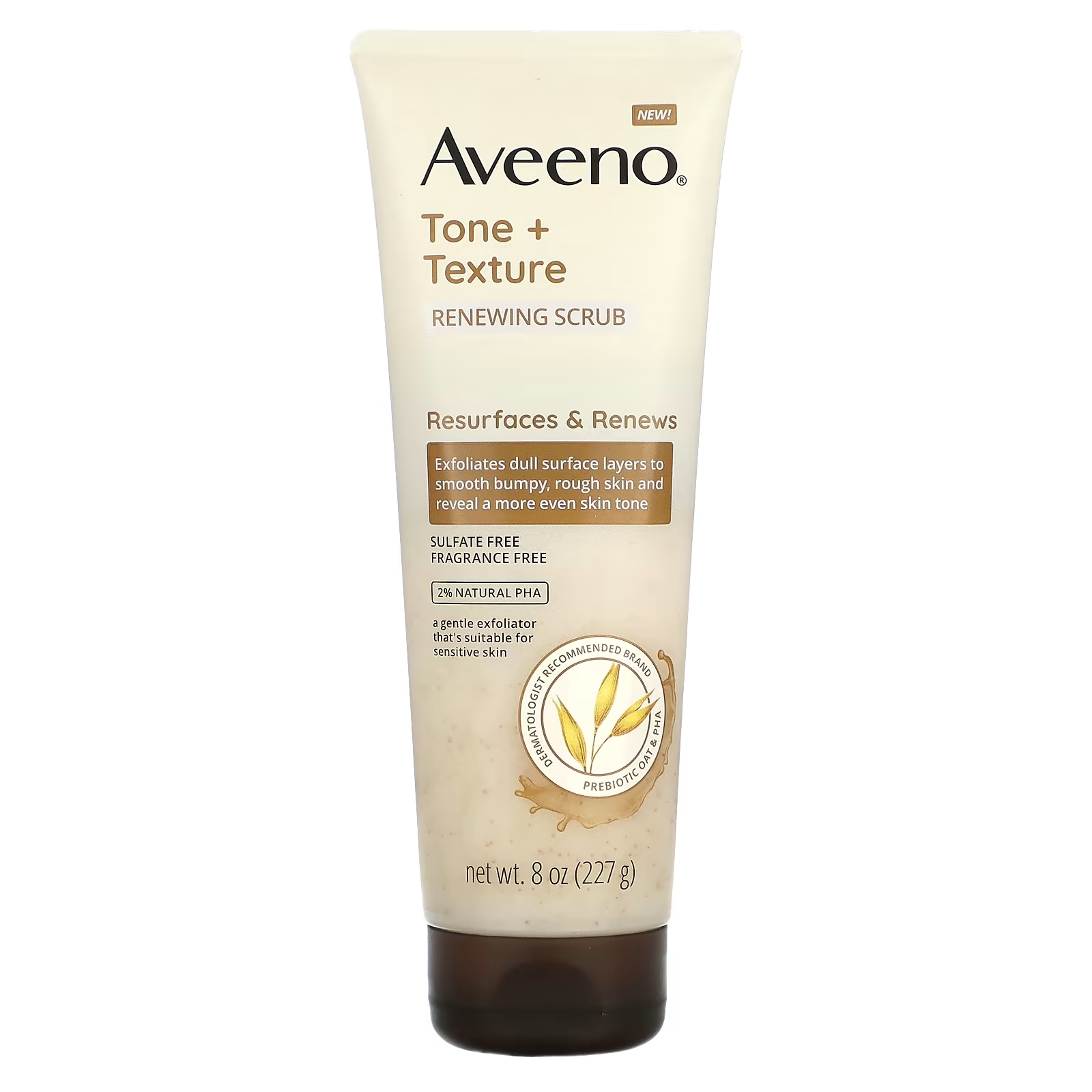 Скраб Aveeno обновляющий без запаха, 227 г aveeno успокаивающее средство для принятия ванн при экземе у детей без запаха 5 пакетиков 106 г 3 75 унций