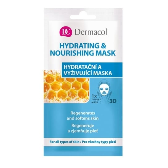 

Увлажняющая и питательная тканевая маска для лица 3D Hydrating And Nourishing Mask, 15 мл Dermacol